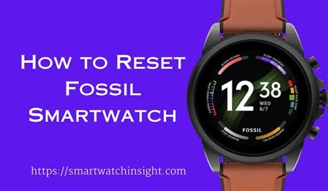 how to hard reset fossil smartwatch forgot password